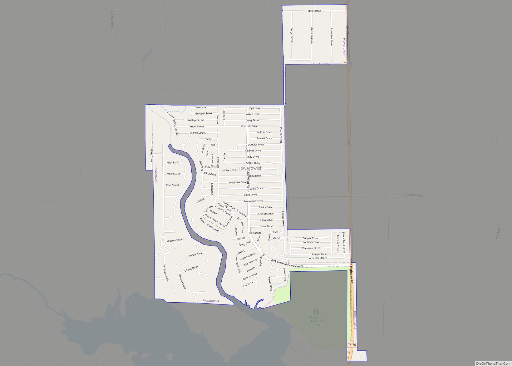 Map of Howardwick city