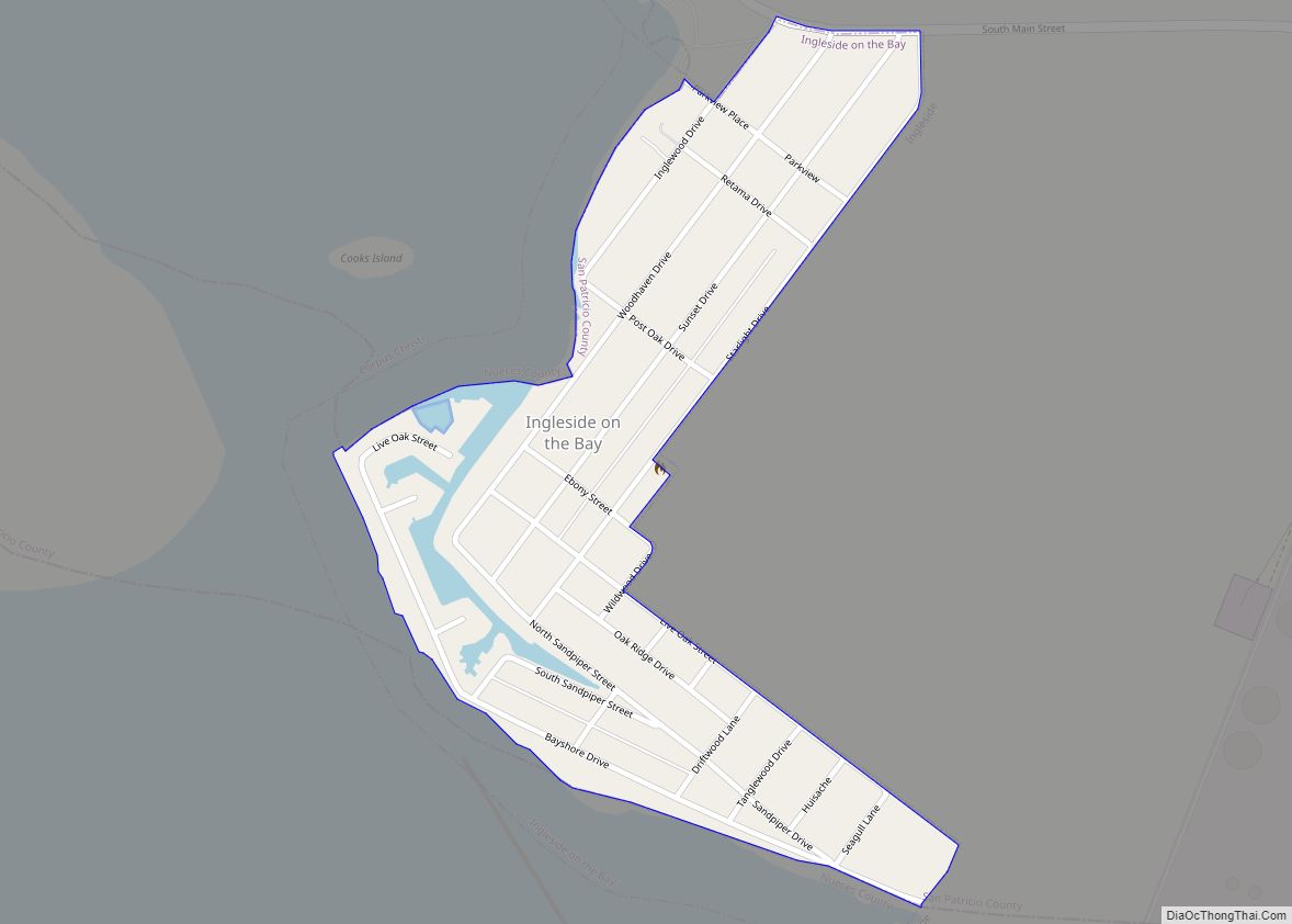 Map of Ingleside on the Bay city
