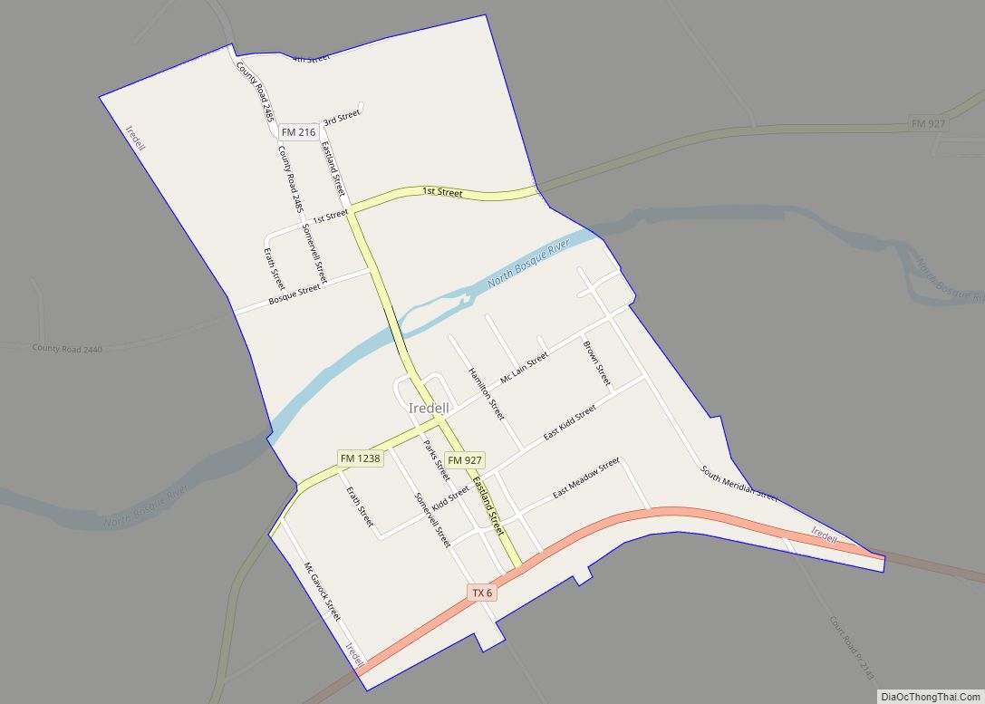 Map of Iredell city