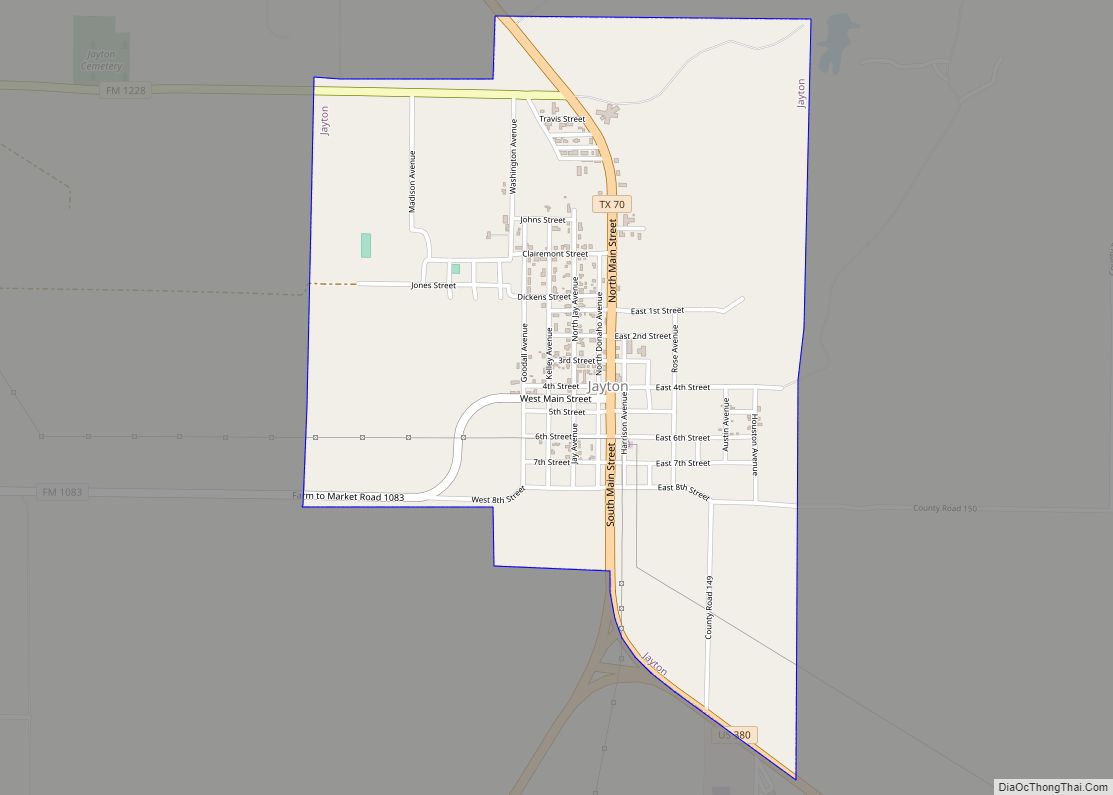 Map of Jayton city