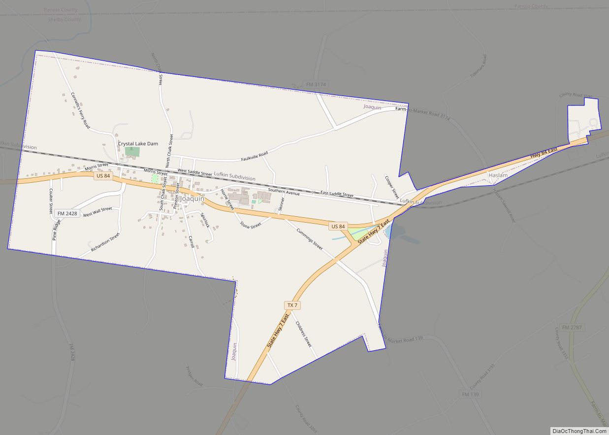 Map of Joaquin city