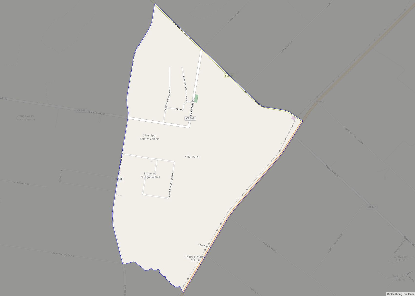 Map of K-Bar Ranch CDP