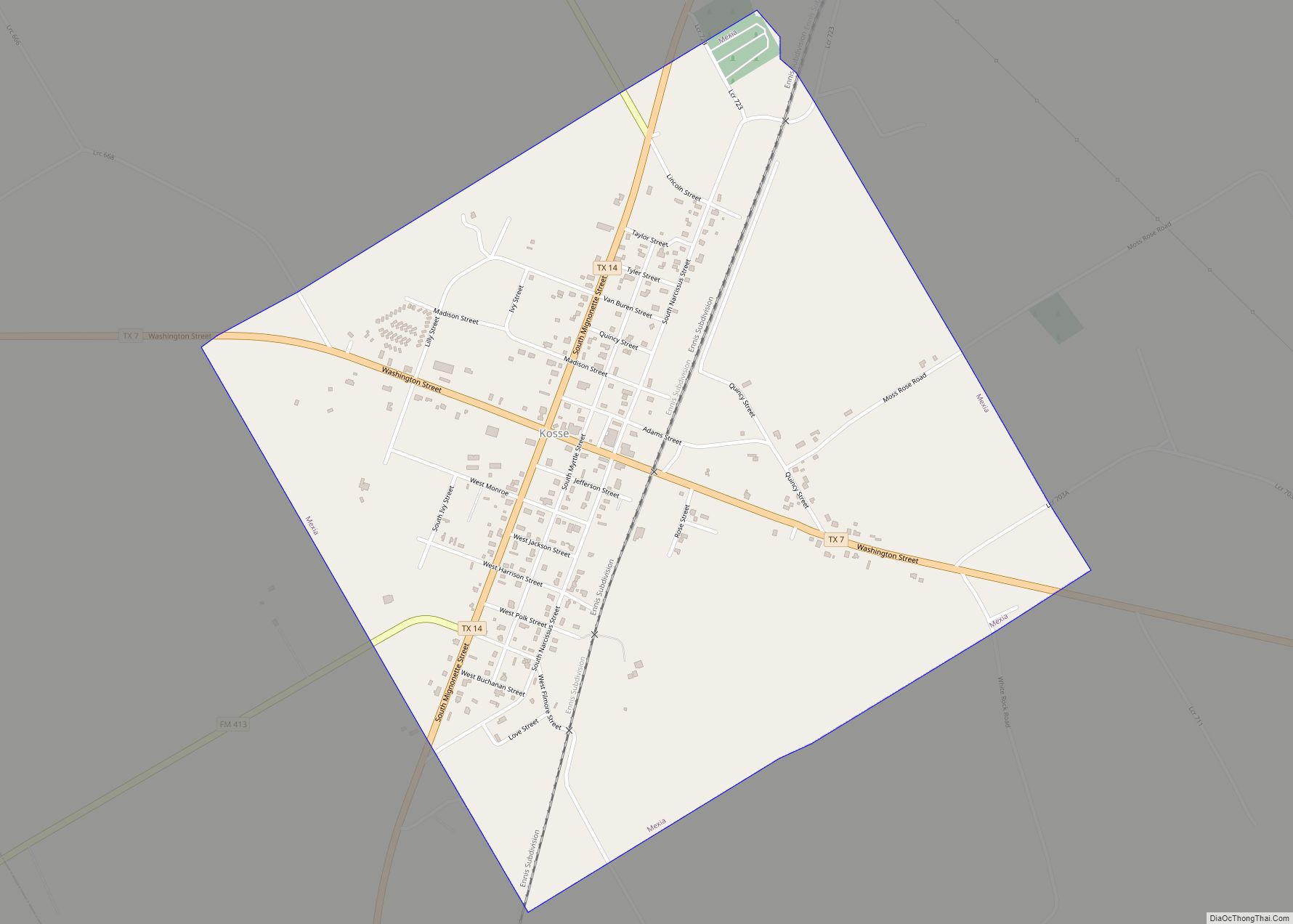 Map of Kosse town