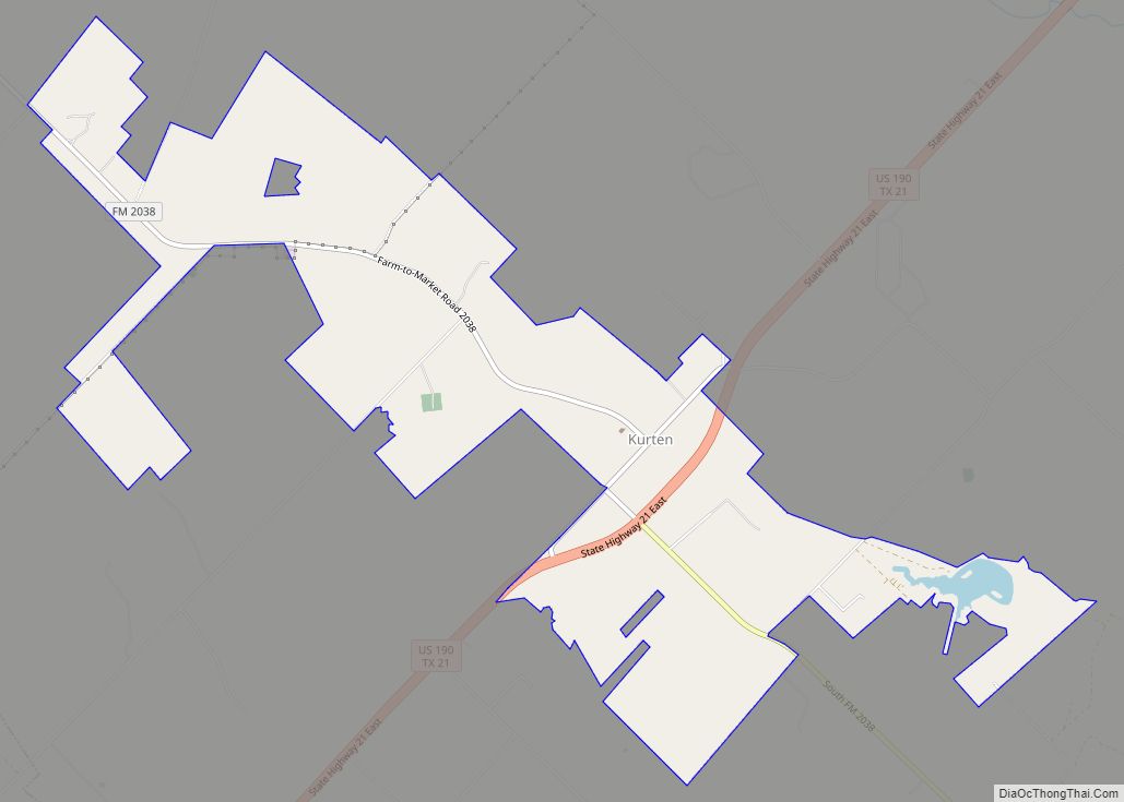 Map of Kurten town