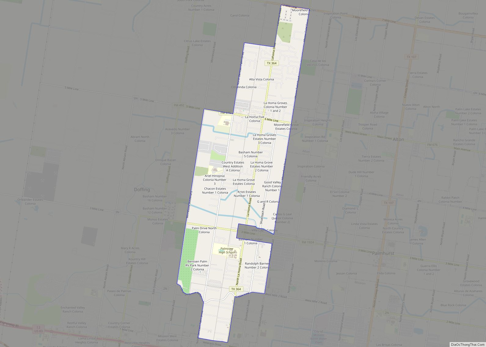 Map of La Homa CDP