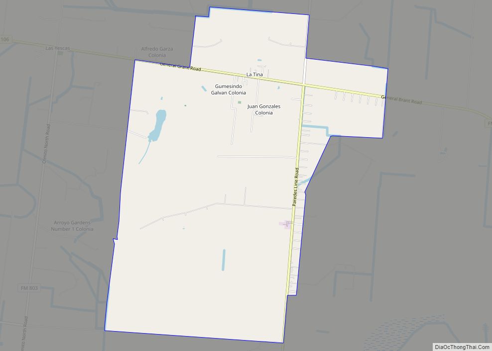 Map of La Tina Ranch CDP