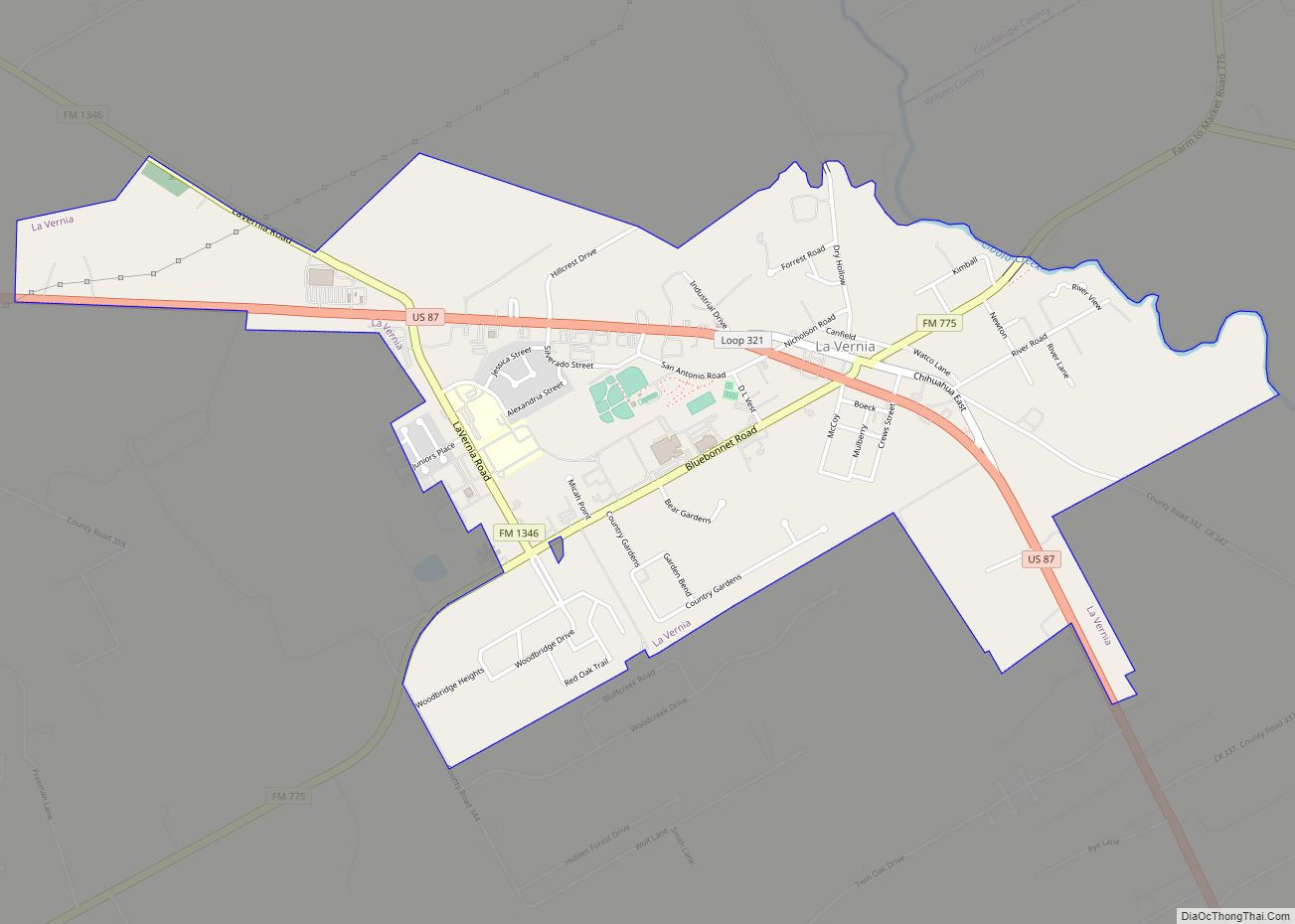 Map of La Vernia city