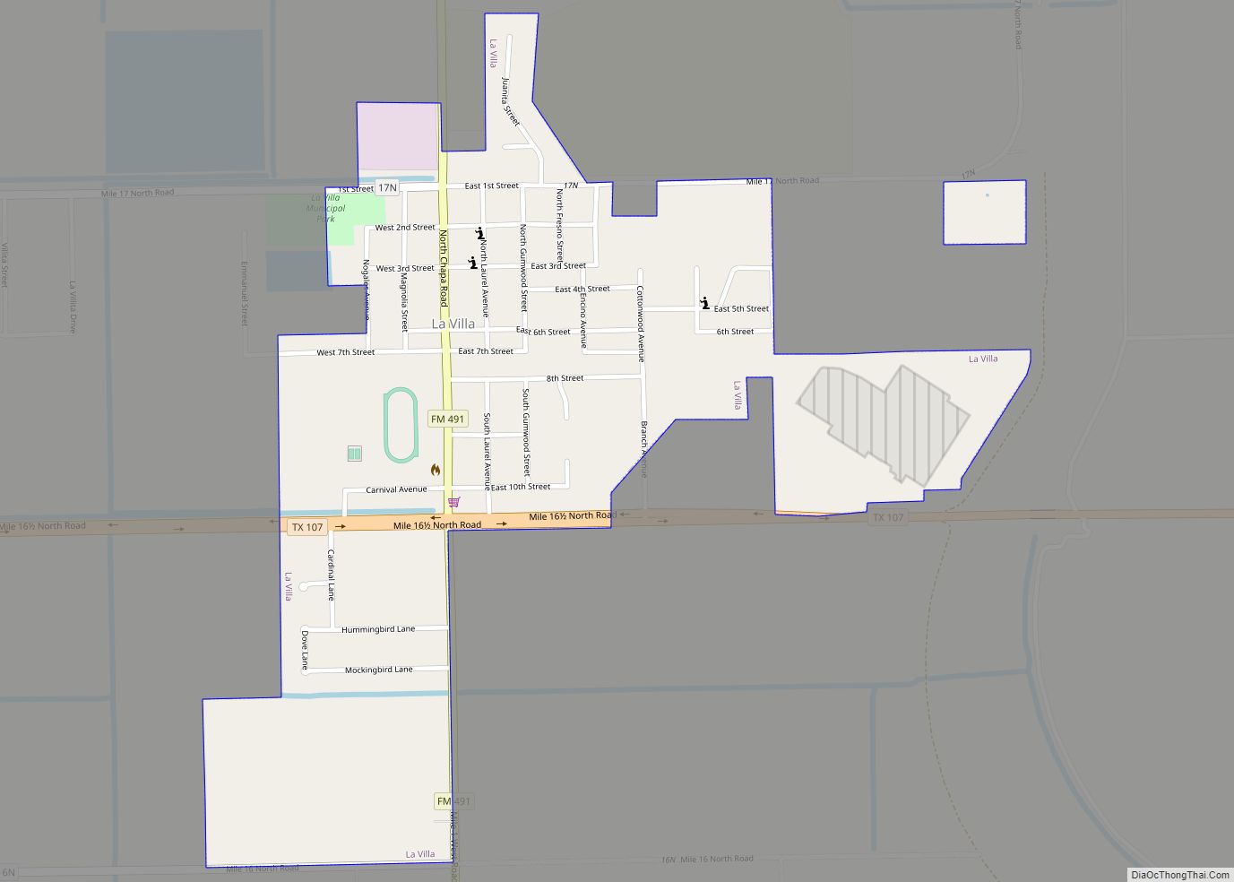 Map of La Villa city