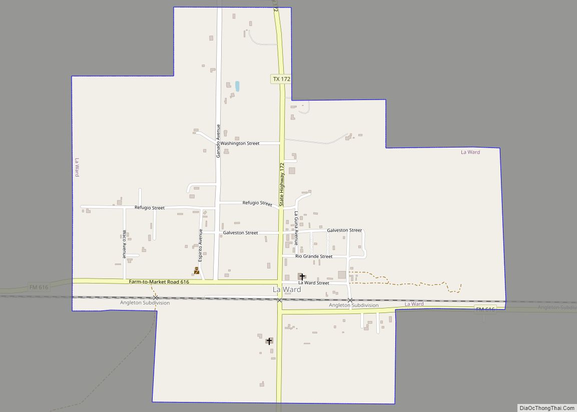 Map of La Ward city
