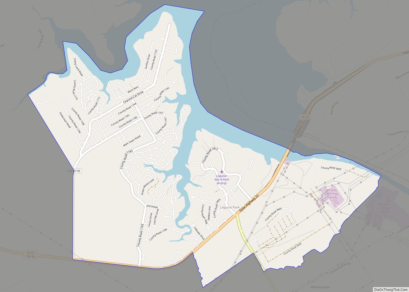 Map of Laguna Park CDP