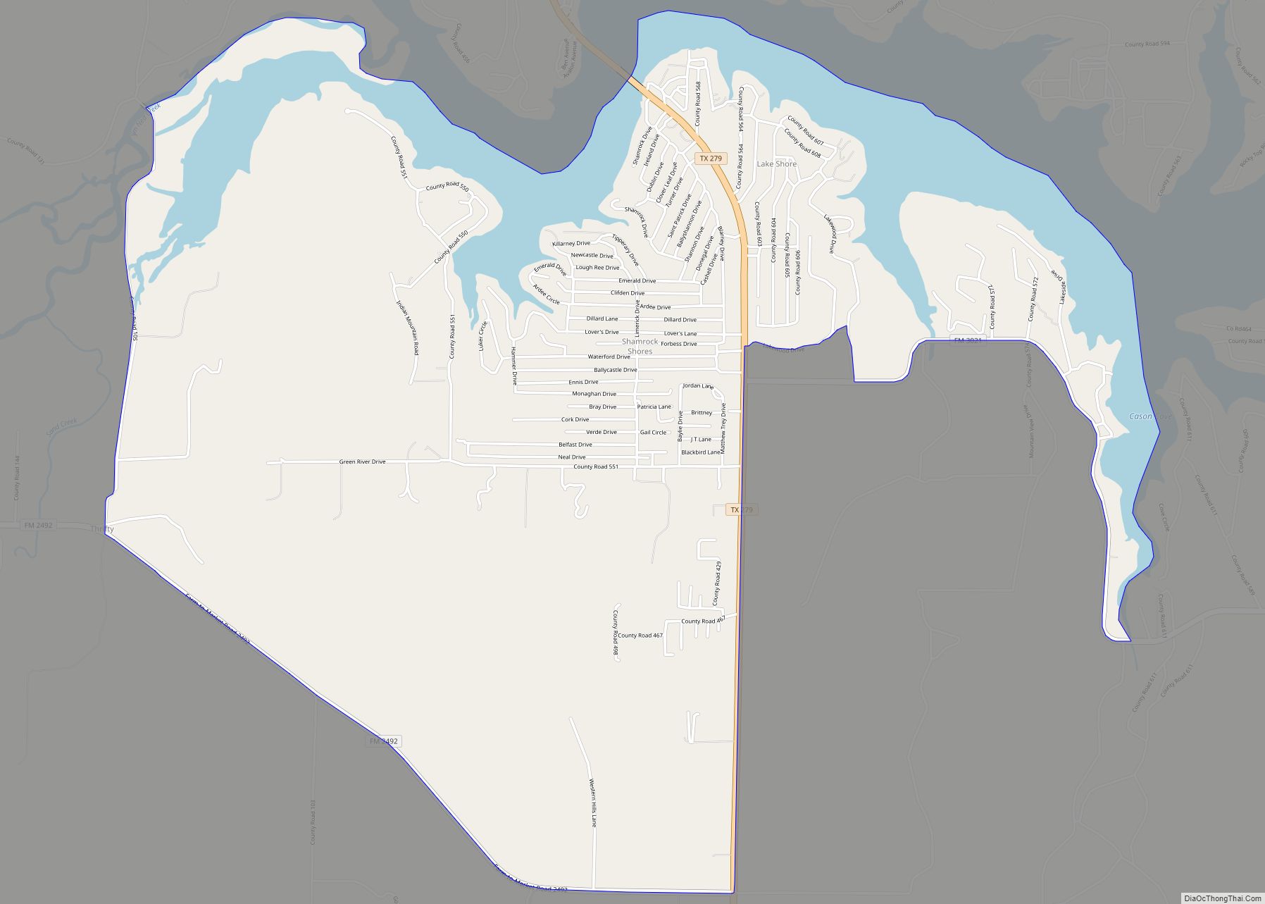 Map of Lake Brownwood CDP