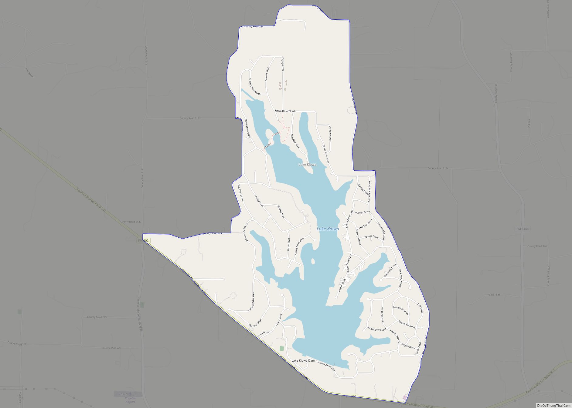 Map of Lake Kiowa CDP