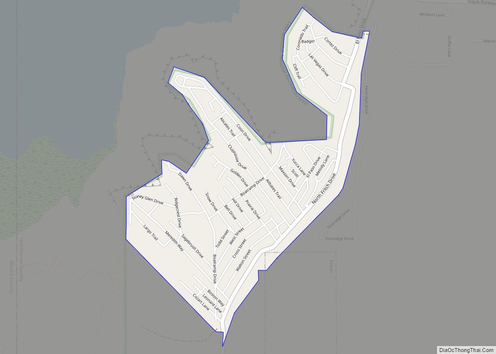 Map of Lake Meredith Estates CDP