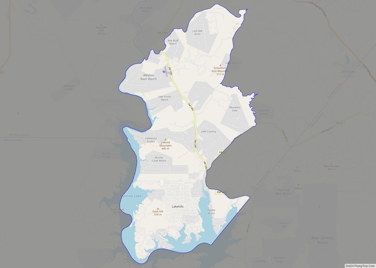 Map of Lakehills CDP