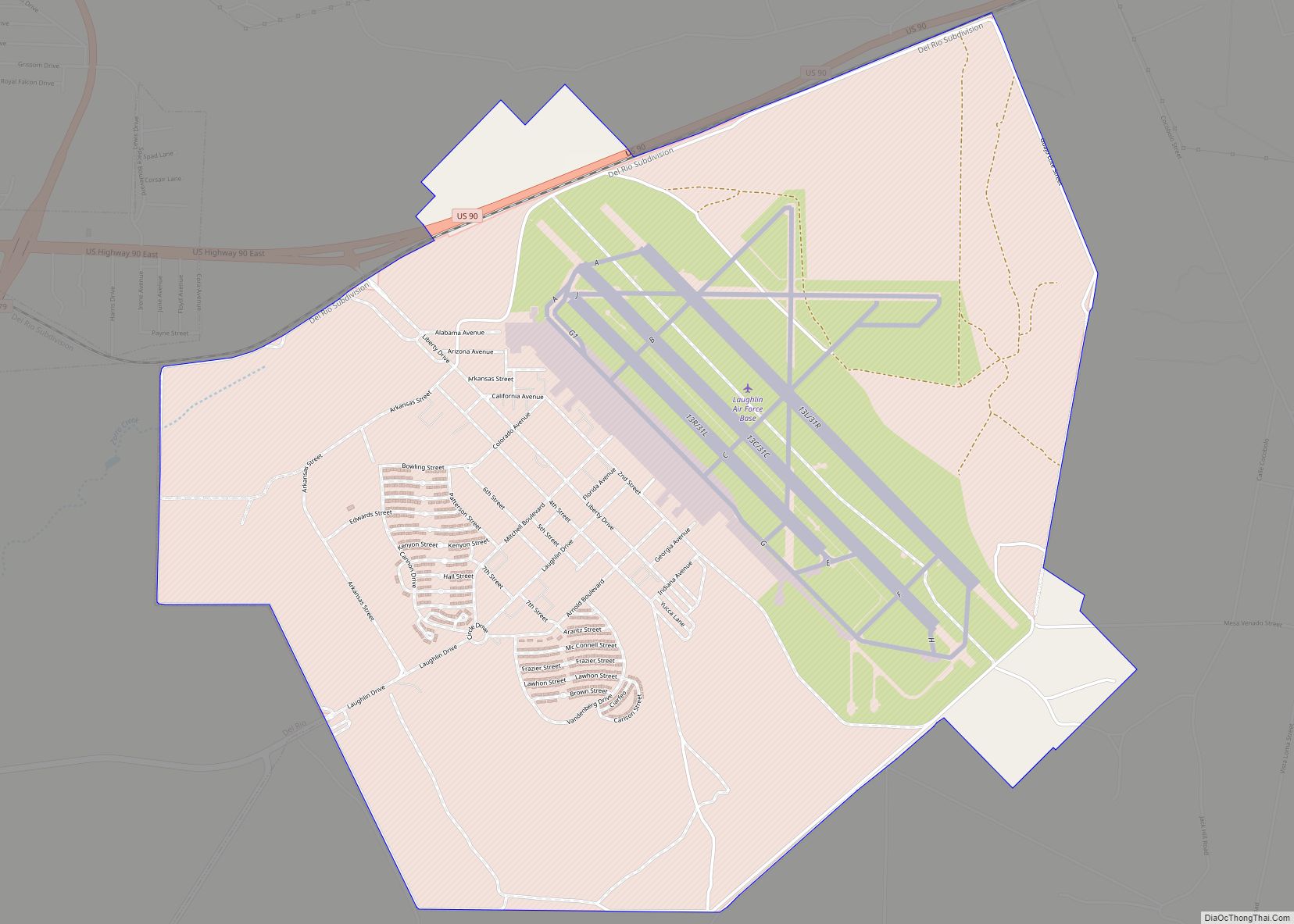 Map of Laughlin AFB CDP