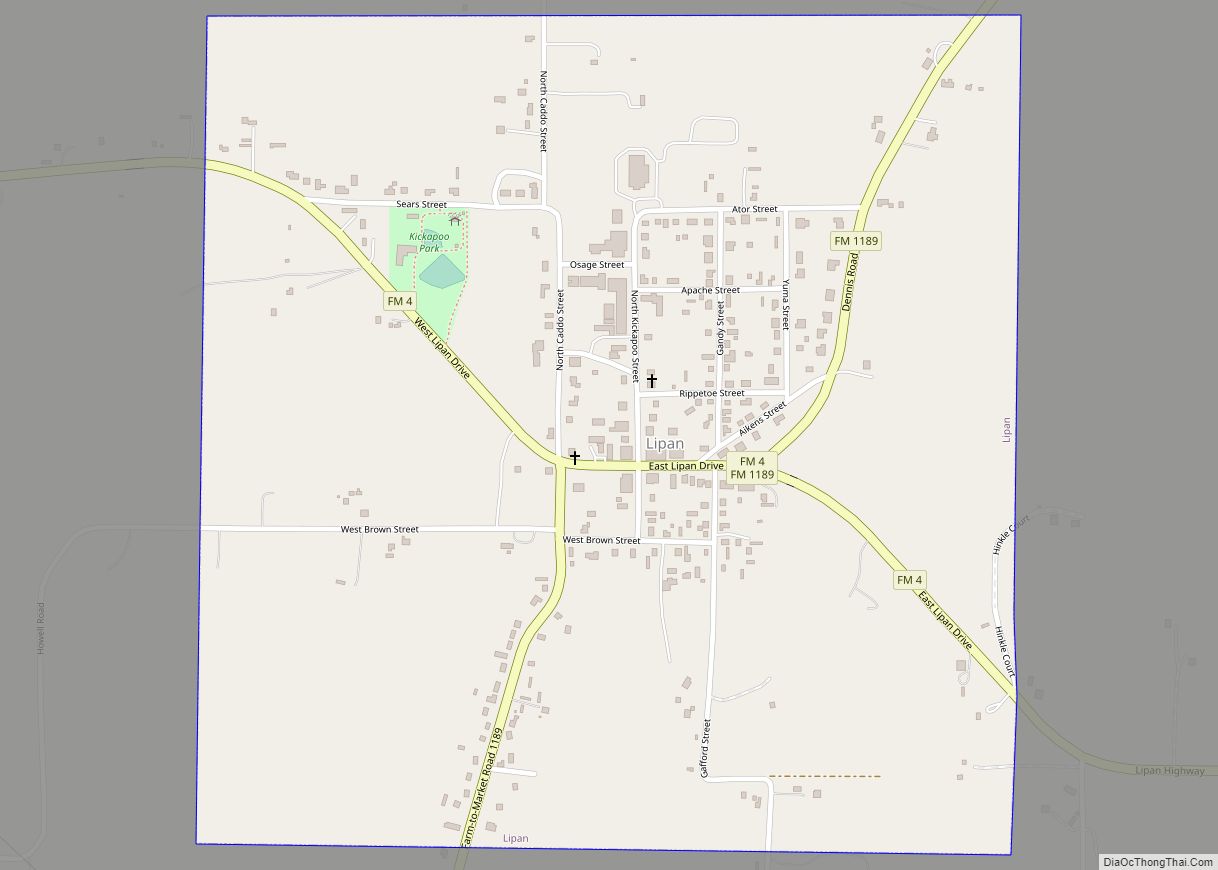 Map of Lipan city