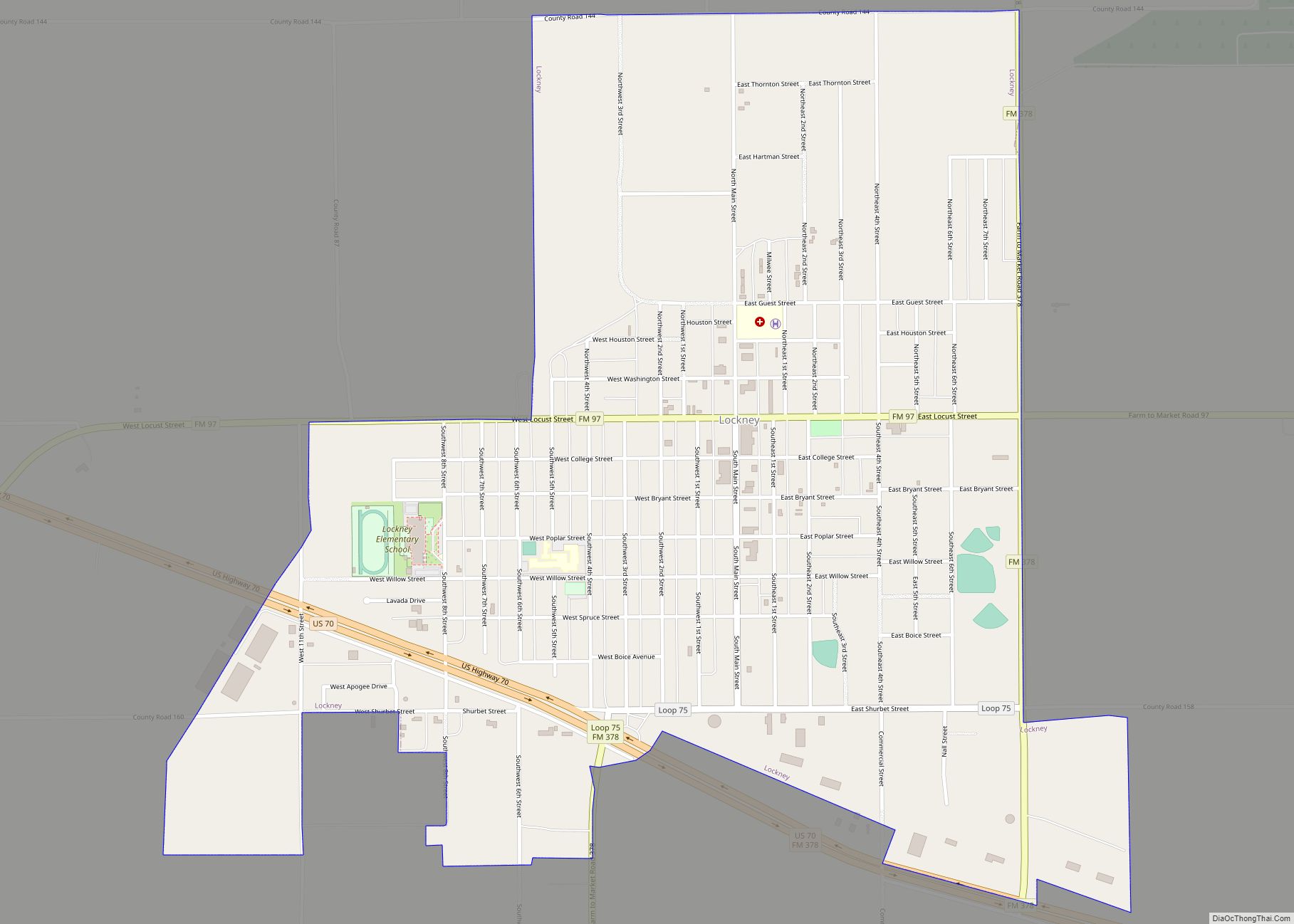 Map of Lockney town