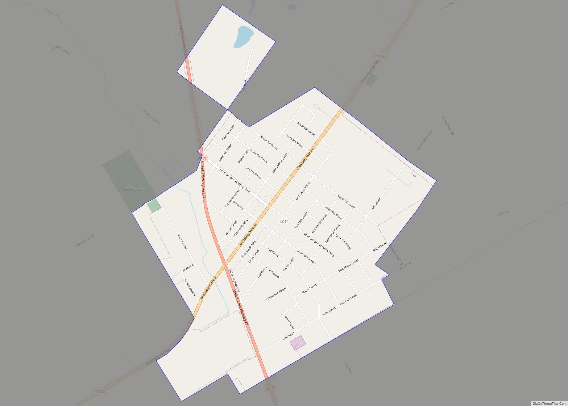 Map of Lott city