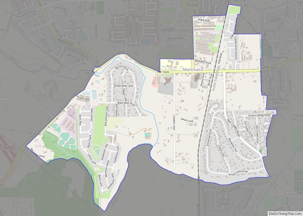 Map of Manchaca CDP