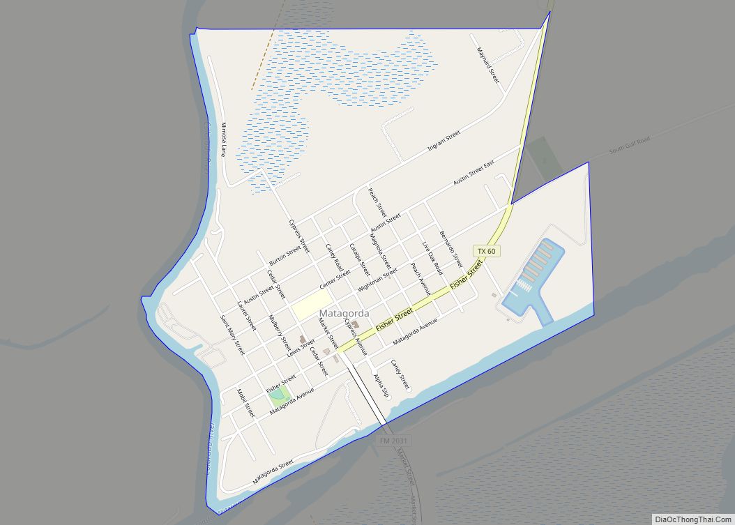 Map of Matagorda CDP