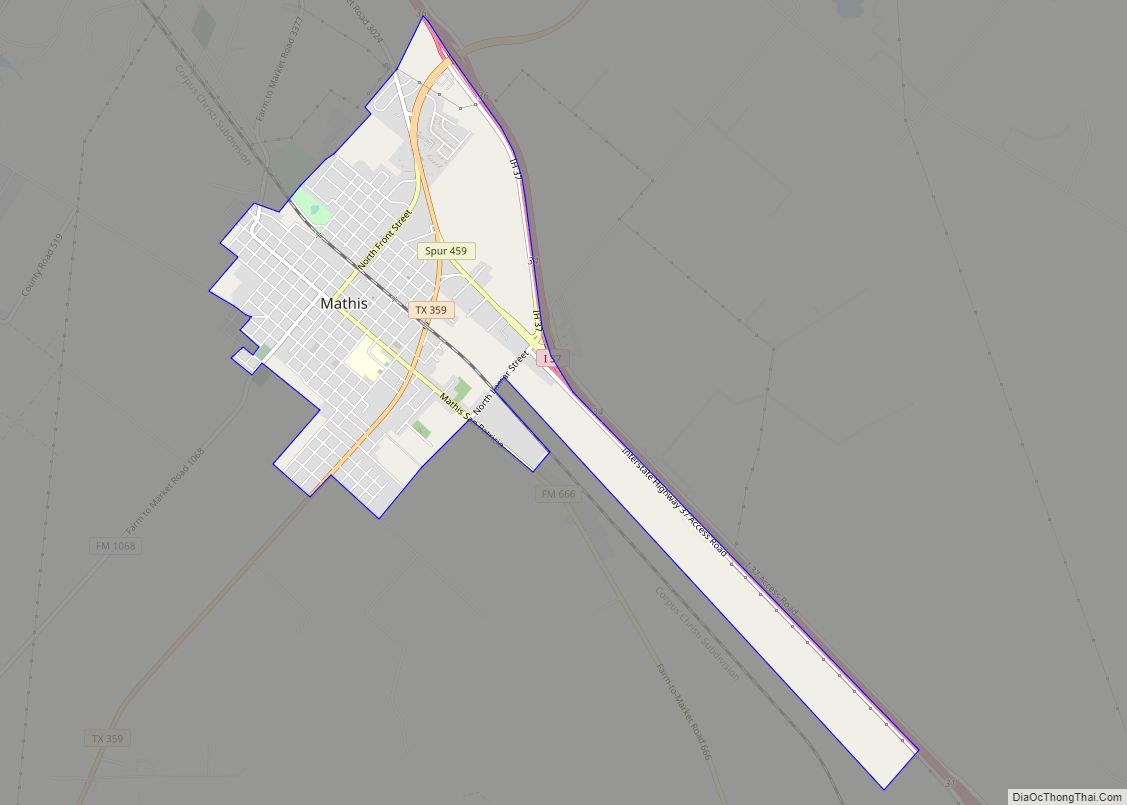 Map of Mathis city