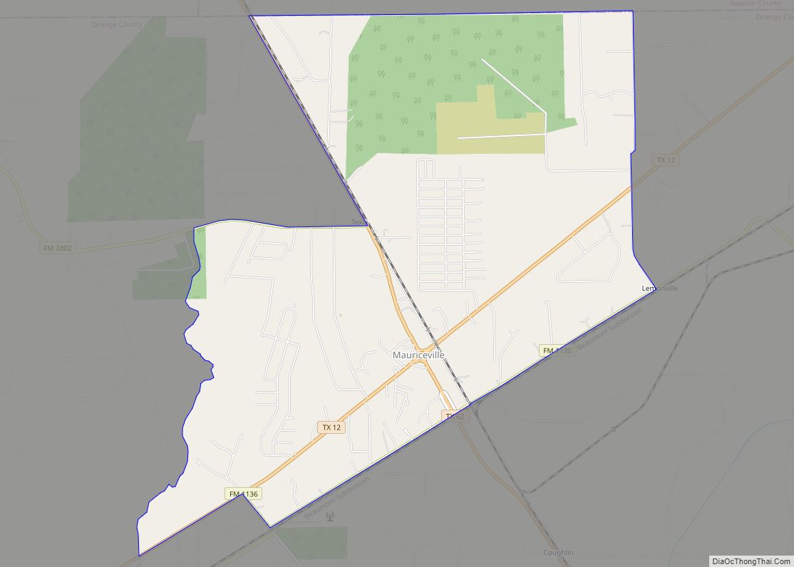 Map of Mauriceville CDP