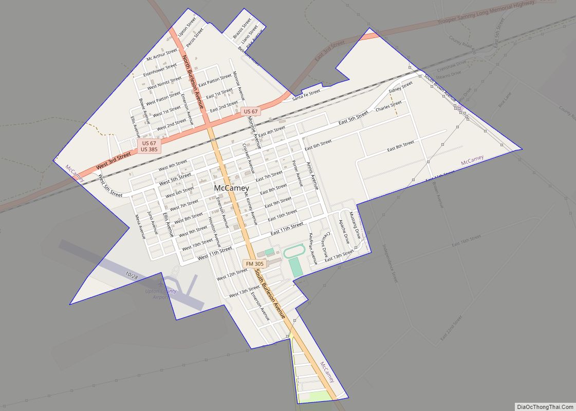 Map of McCamey city