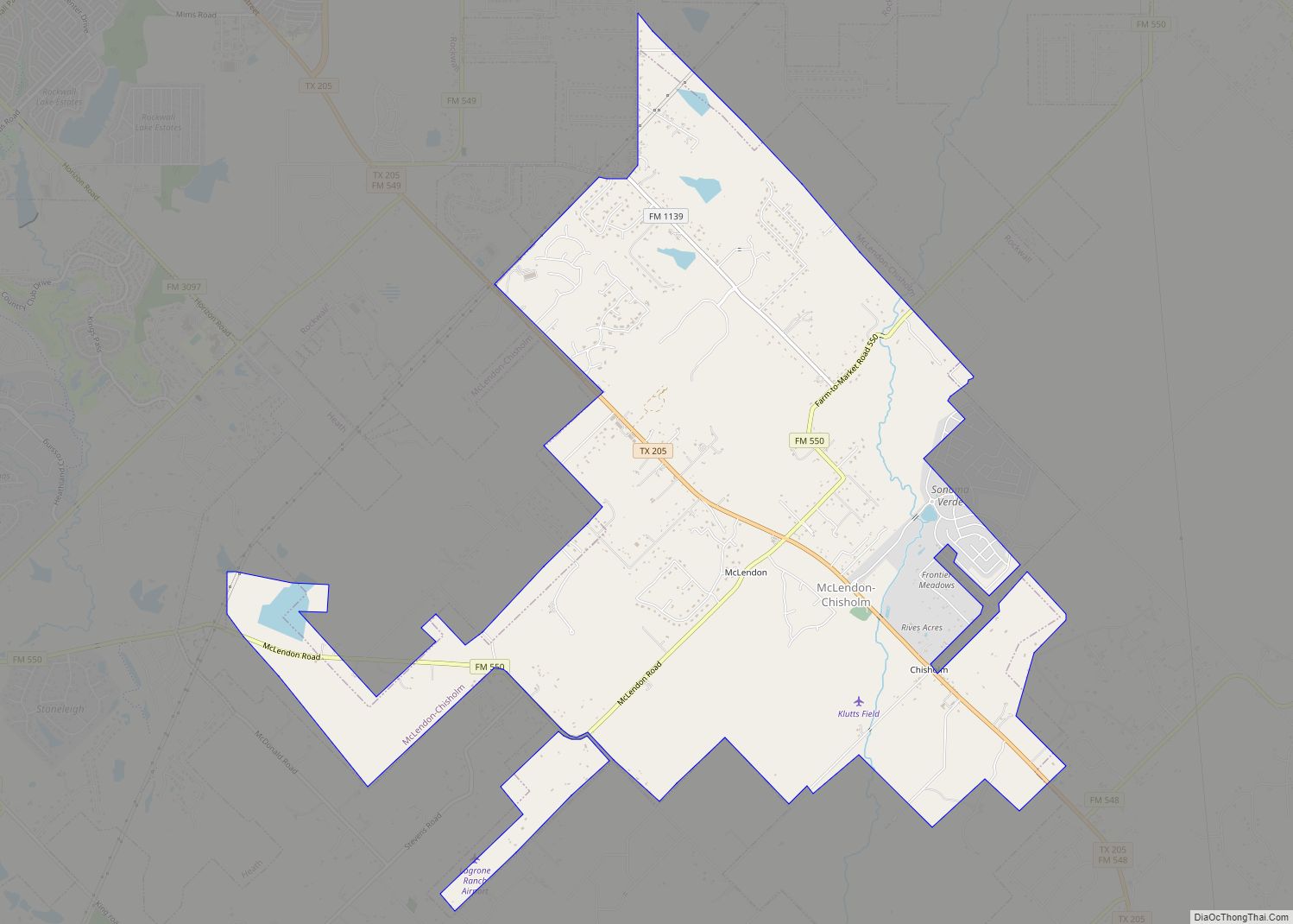Map of McLendon-Chisholm city