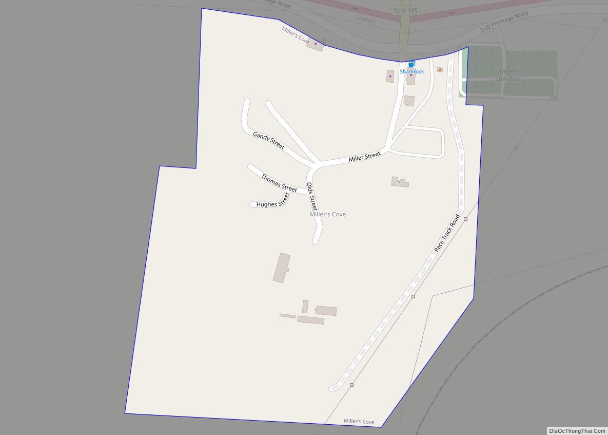 Map of Miller's Cove town
