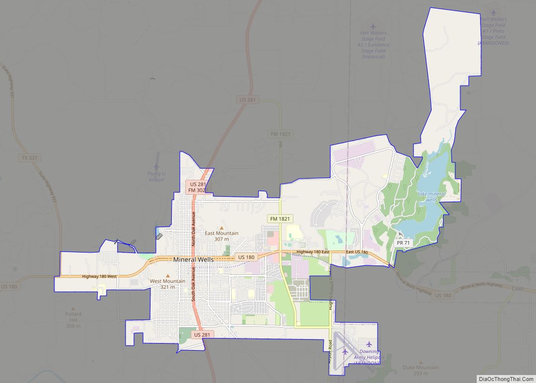 Map of Mineral Wells city
