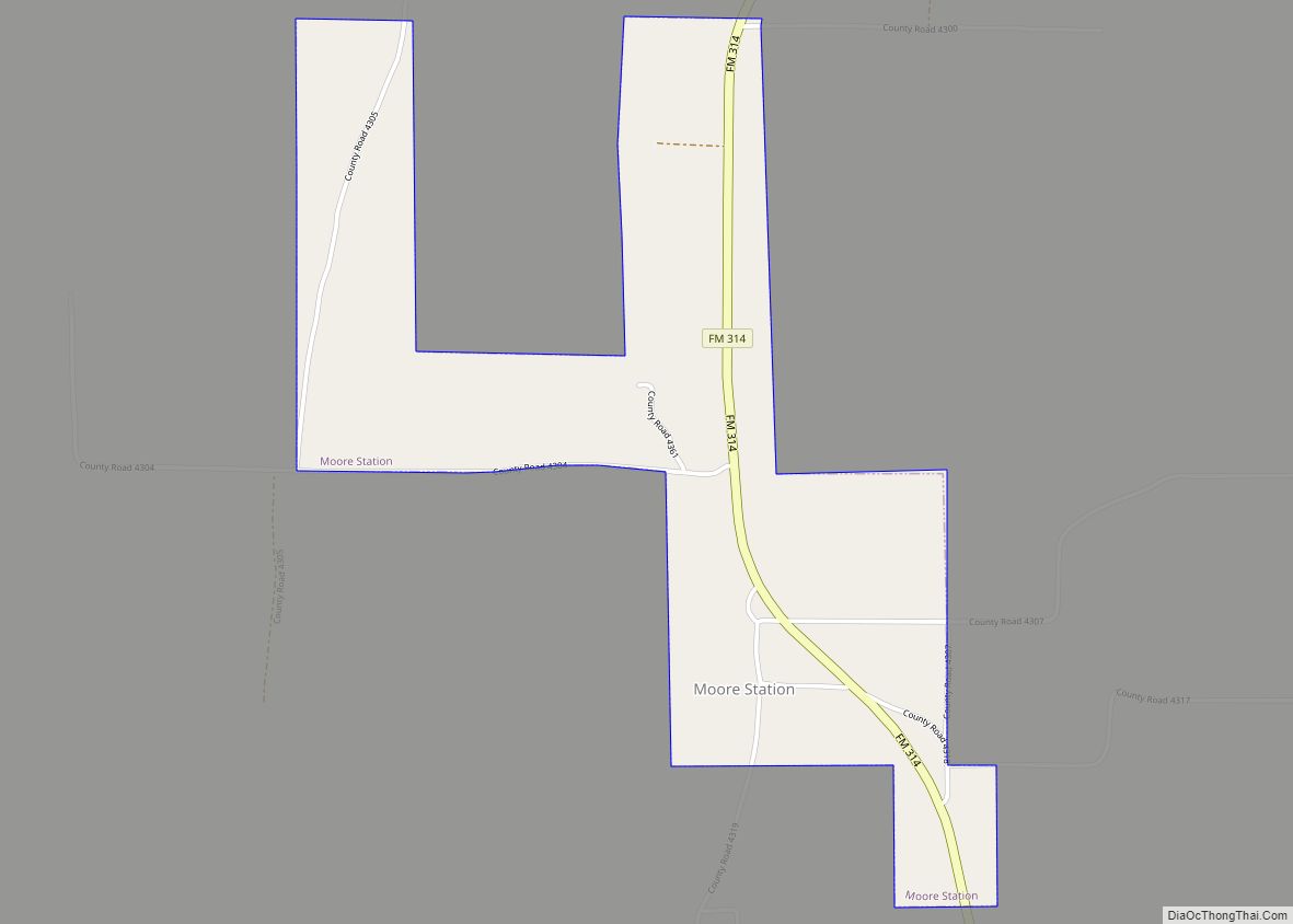 Map of Moore Station city