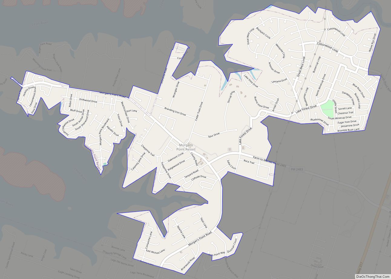 Map of Morgan’s Point Resort city