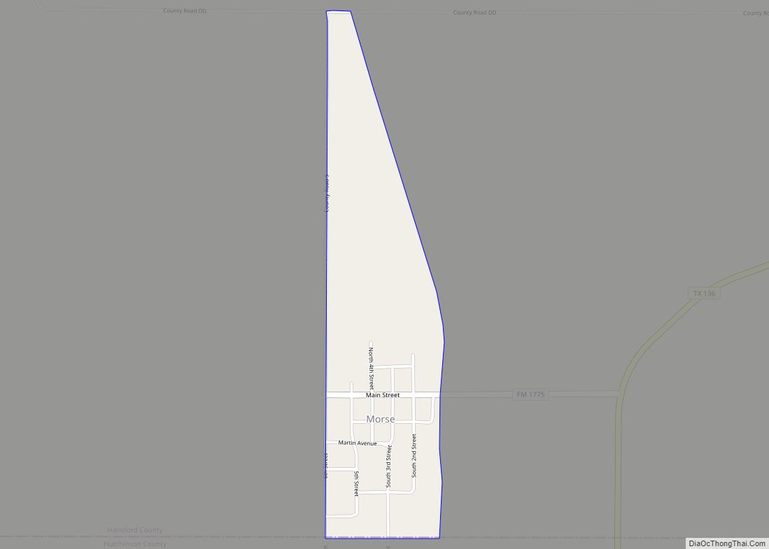 Map of Morse CDP, Texas