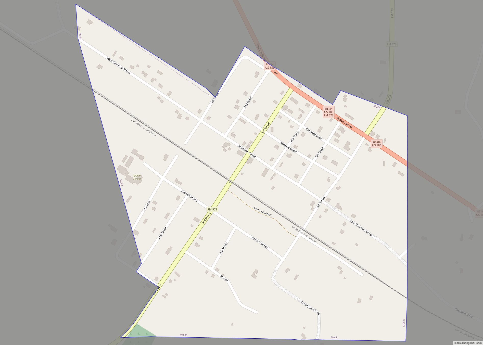 Map of Mullin town