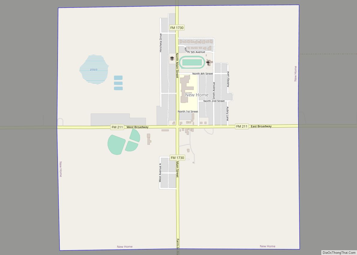 Map of New Home city