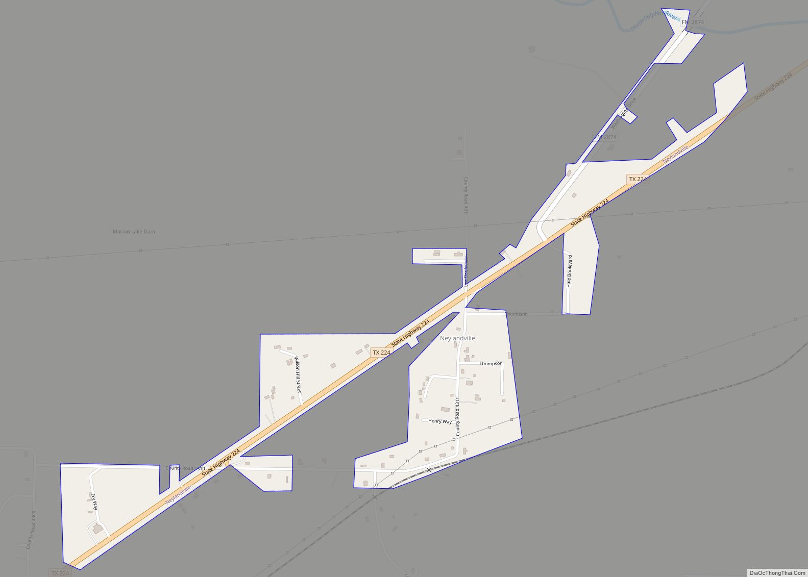 Map of Neylandville town