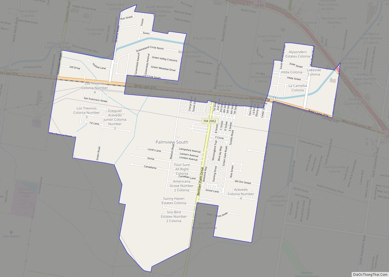 Map of Palmview South CDP
