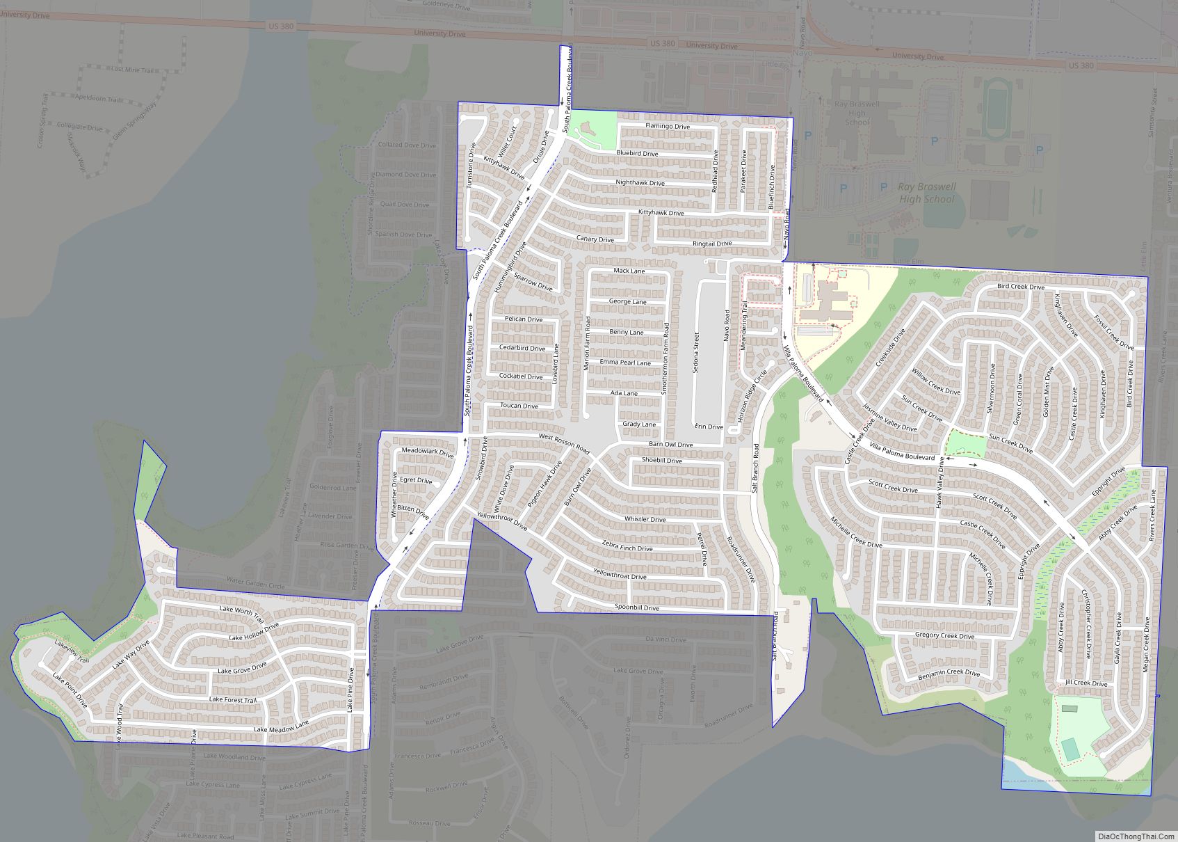 Map of Paloma Creek South CDP