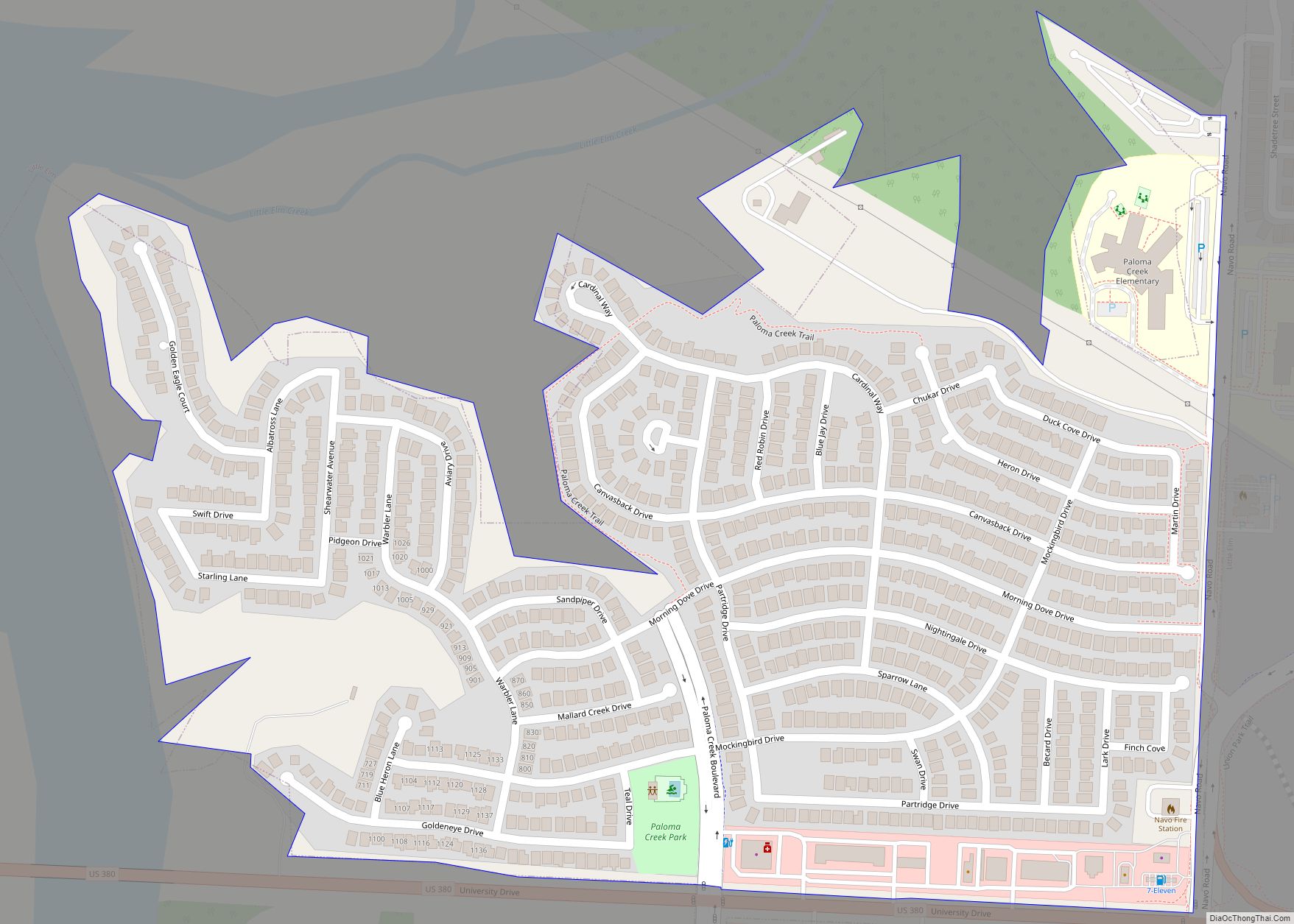 Map of Paloma Creek CDP