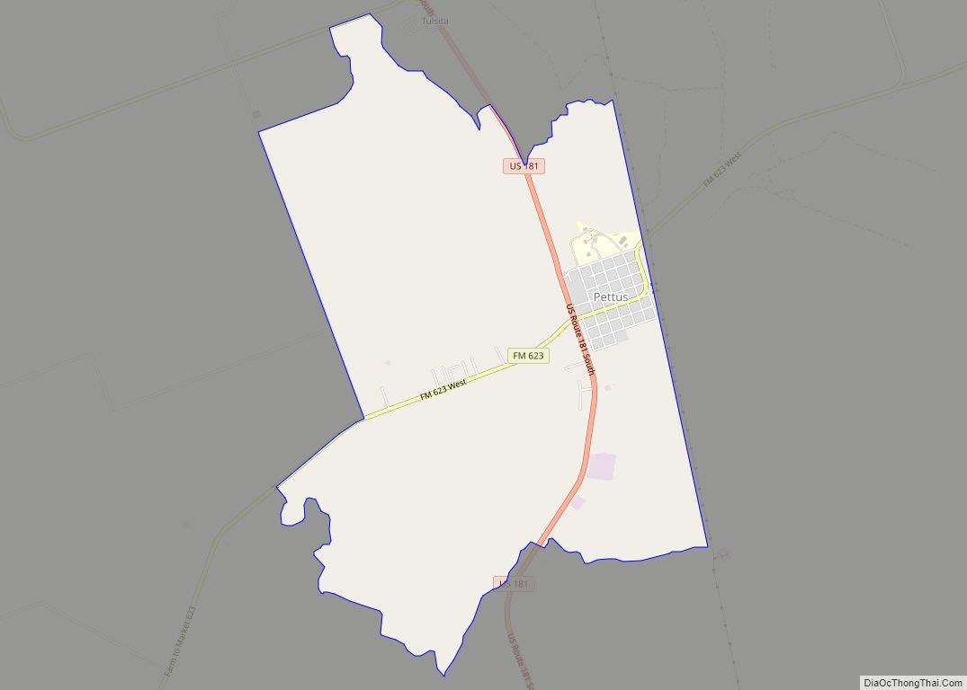 Map of Pettus CDP