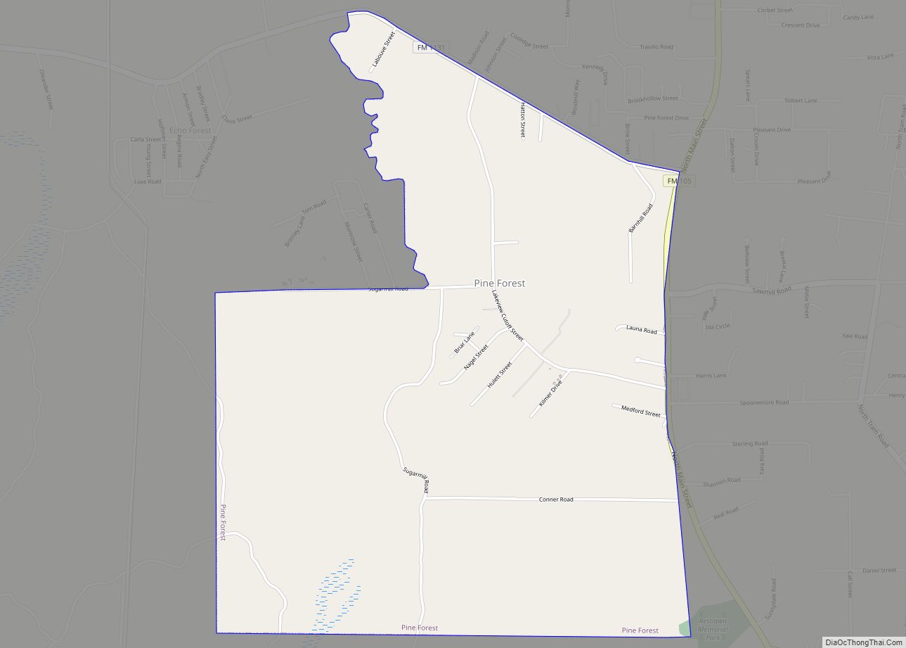 Map of Pine Forest city