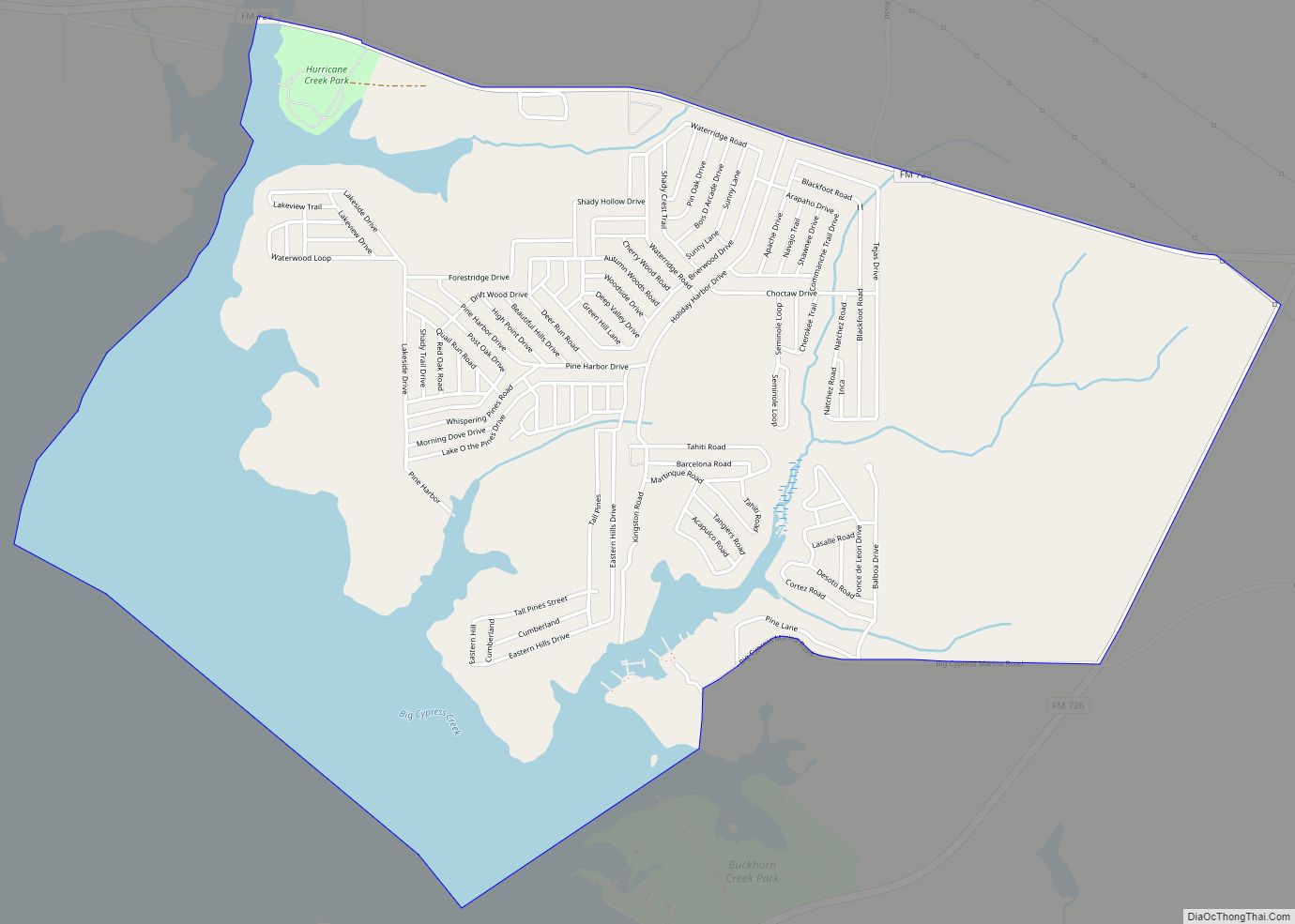 Map of Pine Harbor CDP