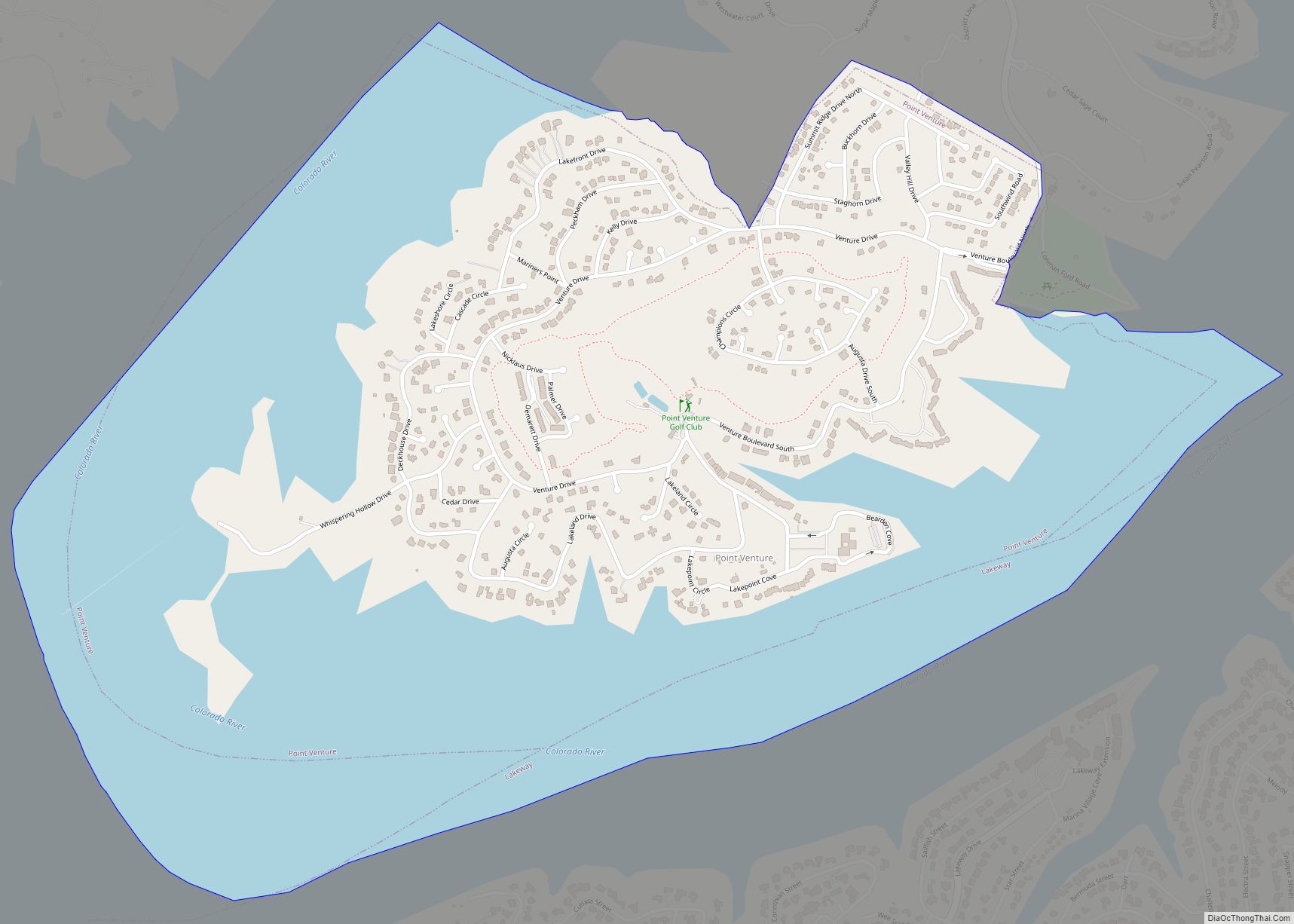 Map of Point Venture village