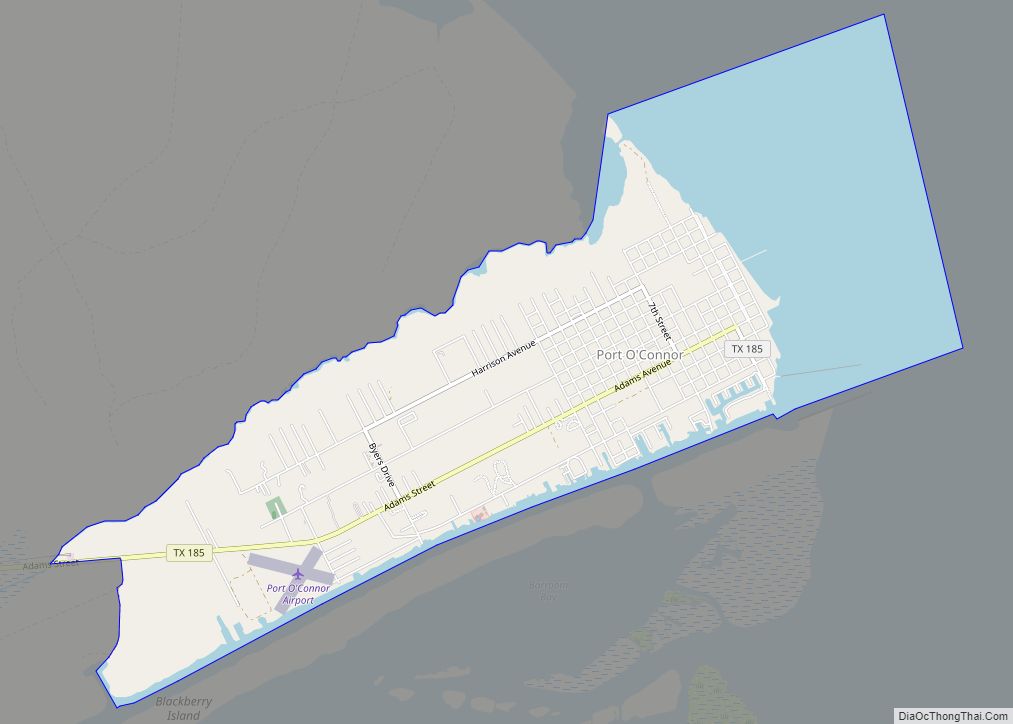 Map of Port O'Connor CDP