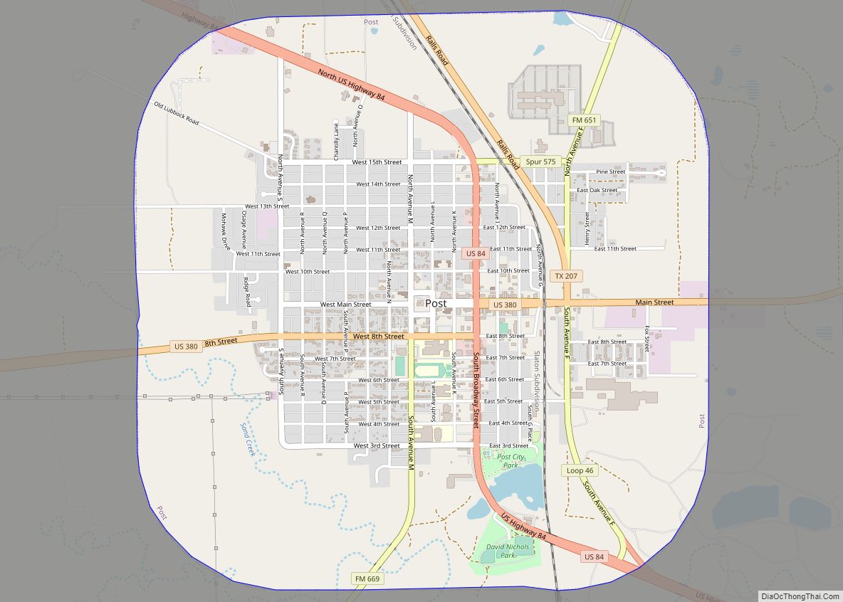 Map of Post city