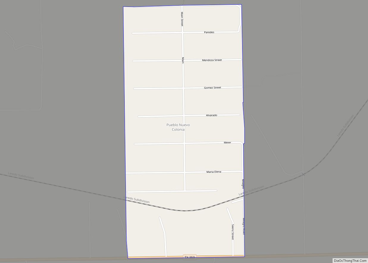 Map of Pueblo Nuevo CDP