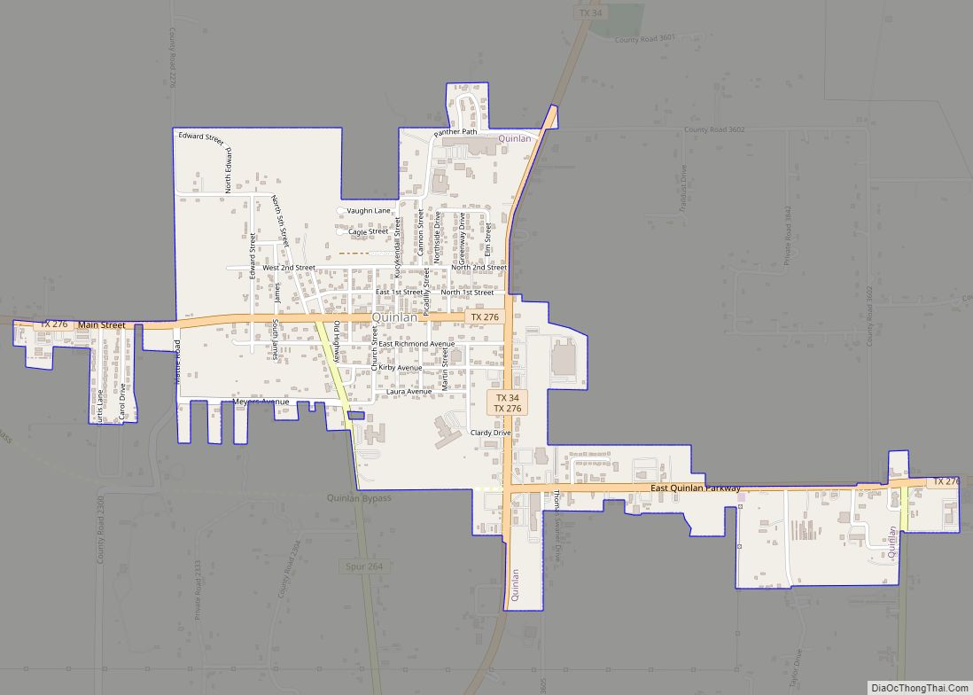 Map of Quinlan city