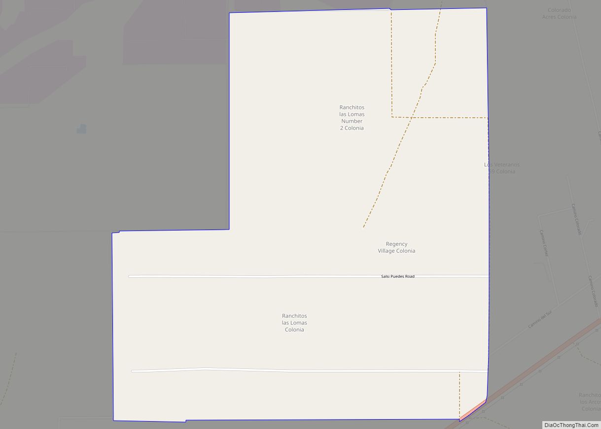 Map of Ranchitos Las Lomas CDP