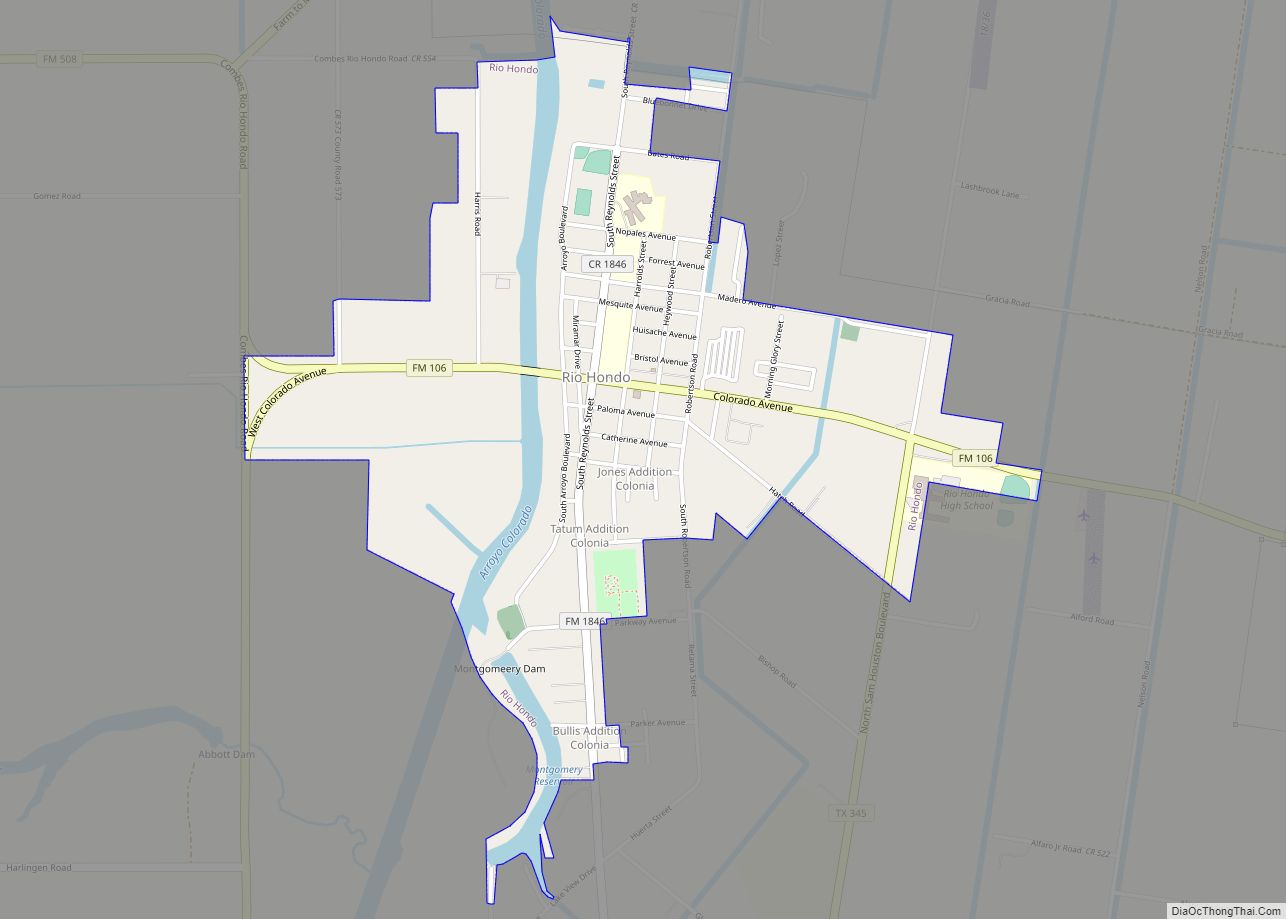 Map of Rio Hondo city