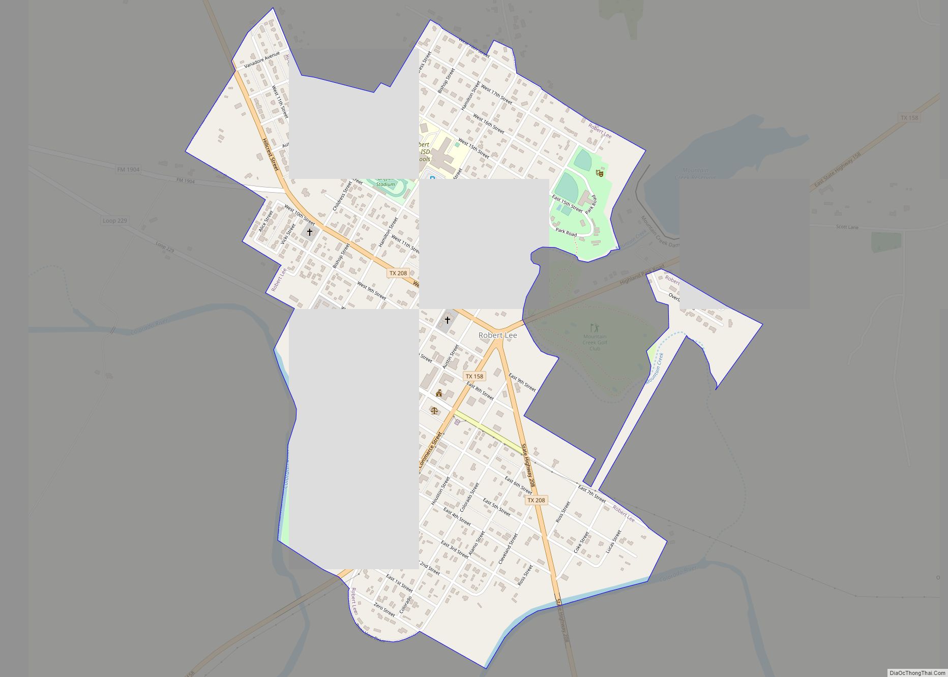 Map of Robert Lee city